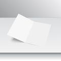 Lying blank two fold paper Royalty Free Stock Photo