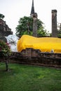 Lying Buddha inside Wat Yai Chai Mongkhon, a Buddhist temple of archaeological park, Ayutthaya