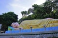 Lying buddha statue