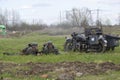 Lying German motorcyclists. Reconstruction of the episode of the great Patriotic war