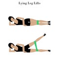 Lying leg lifts exercise