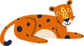 Lying Leopard Cartoon Royalty Free Stock Photo