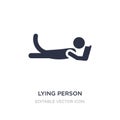 lying person reading icon on white background. Simple element illustration from People concept