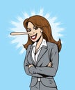 Lying salesperson or business woman
