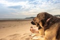 lying in sand