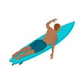 Lying On Surfboard Composition