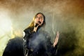 Lykke Li (singer and songwriter from Sweden) performs at Sonar Festival Royalty Free Stock Photo