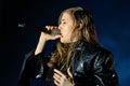 Lykke Li (singer and songwriter from Sweden) performs at Sonar Festival Royalty Free Stock Photo