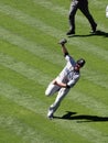Lyle Overbay stands off balance after making a cat Royalty Free Stock Photo