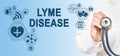 Lyme Disease diagnosis medical and healthcare concept. Doctor