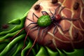 lyme disease tick borne virus infection illustration Generative AI Royalty Free Stock Photo