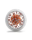 Lymphocyte White Blood Cell with Intricate Dot Pattern Created With Generative AI Technology Royalty Free Stock Photo