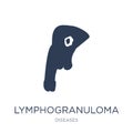 Lymphogranuloma venereum icon. Trendy flat vector Lymphogranuloma venereum icon on white background from Diseases collection Royalty Free Stock Photo