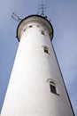 Lyngvig lighthouse in the coastal landscape of Denmark