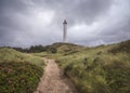 Lyngvig Lighthouse in Jutland, Denmark Royalty Free Stock Photo