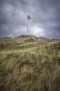 Lyngvig Lighthouse in Jutland, Denmark Royalty Free Stock Photo