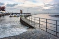 View of the harbour in Lynmouth, Devon on October 20, 2013 Royalty Free Stock Photo