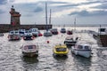 View of the harbour in Lynmouth, Devon on October 20, 2013 Royalty Free Stock Photo