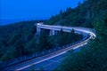 Lynn Cove Viaduct, scenic sunrise, north carolina