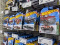 Lynnwood, WA USA - circa August 2022: Close up view of Hot Wheels toy cars for sale inside a Target retail store Royalty Free Stock Photo