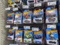 Lynnwood, WA USA - circa August 2022: Close up view of Hot Wheels toy cars for sale inside a Target retail store Royalty Free Stock Photo