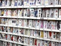 Lynnwood, WA USA - circa August 2022: Wide view of a variety of sewing patterns for sale inside a Joann Fabrics store