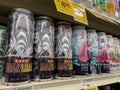 Lynnwood, WA USA - circa February 2023: Close up view of arizona iced tea products for sale inside a grocery store