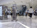 Lynnwood, WA USA - circa July 2022: Wide angle view of people shopping inside the Lynnwood Mall