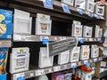 Lynnwood, WA USA - circa May 2022: Angled view of bare shelves during a baby formula shortage inside a QFC grocery store