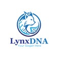 Lynx and dna logo designs Royalty Free Stock Photo