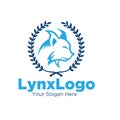 Lynx and dna logo designs Royalty Free Stock Photo