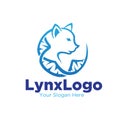 Lynx and dna logo designs Royalty Free Stock Photo