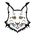 Lynx mascot logo. Head of lynx isolated vector illustration