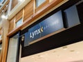 Lynx Optique storefront. Lynx Optique is a French optical store selling contact lenses, glasses and cleaning products at discount Royalty Free Stock Photo