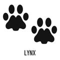 Lynx step icon, simple style.