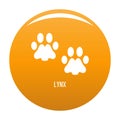 Lynx step icon vector orange