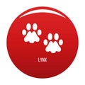 Lynx step icon vector red