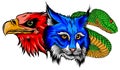 Lynx Wildcat eagle snake Logo Mascot