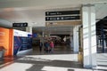 Inside one of Lyon Saint Exupery Airport terminals with direction signs