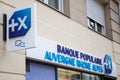 Banque populaire auvergne Rhone alpes facade building office entrance sign retail logo bank atm