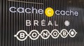 Cache Cache bonobo breal brand sign and logo text chain wall facade of shop entrance for fashion Royalty Free Stock Photo
