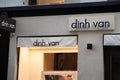 Dinh Van jewellery boutique logo brand and text sign front facade store