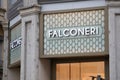 falconeri logo store text and brand shop sign entrance french clothes facade