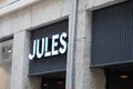 jules logo brand boys and text sign front entrance facade guy shop fashion retailer men chain