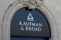 Kaufman & Broad facade entrance office sign logo and brand text wall American homebuilding