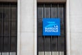 La Banque Postale logo sign and brand logo entrance blue facade of office French bank post