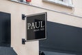 paul text shop sign brand and logo signboard of french bakery pastry store Royalty Free Stock Photo