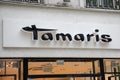 tamaris sign brand chain and logo text of footwear store company facade women shoes shop girls