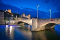 Lyon & Blue Hour Royalty Free Stock Photo