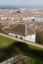 Lyon city center from Fourviere Hill Royalty Free Stock Photo